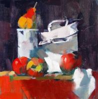 Red Apples & Pear by Maggie Siner/
