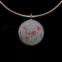 Large Circle "Poppies" by Nell Mercier