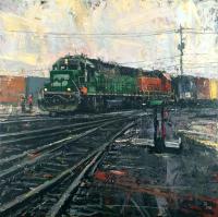 Green Engine BNSF series 001 by Donald Yatomi