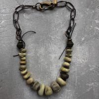 Natural Jade with Fulani Beads by Debe%20Dohrer