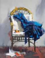 Blue Dress, Wicker by Maggie Siner