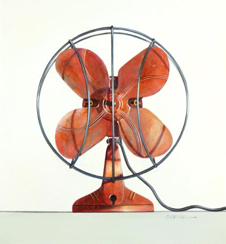 Dominion Electric Fan Red by Wendy%20Chidester