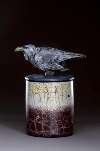 Raven Spirit Jar by Peter Wright
