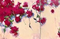 Red Bougainvillea - Diptych by Ken Roth