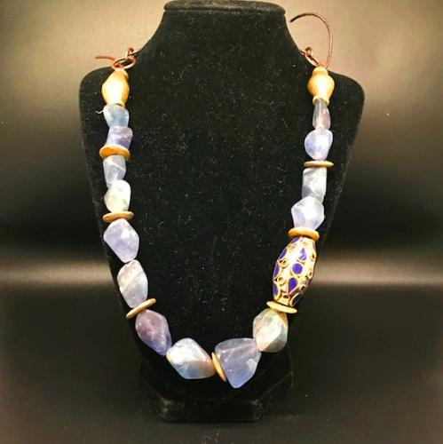 Afghanistan Sapphire Stones Necklace by Debe Dohrer