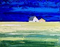 Blue and Green Landscape by Sandra Pratt