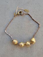 African Brass Bicone Beads by Debe Dohrer