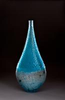 Blue Battuto Jar by Peter Wright