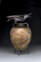 Raven Jar with Incised Drawing by William%20Morris